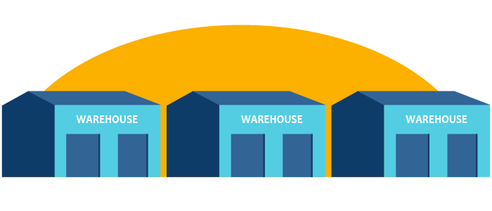 graphic of warehouses