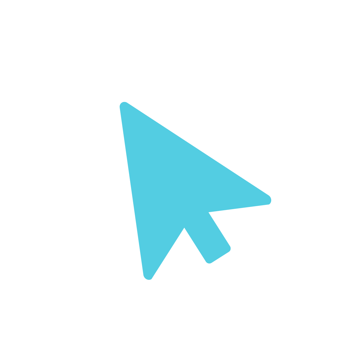 light blue cursor icon